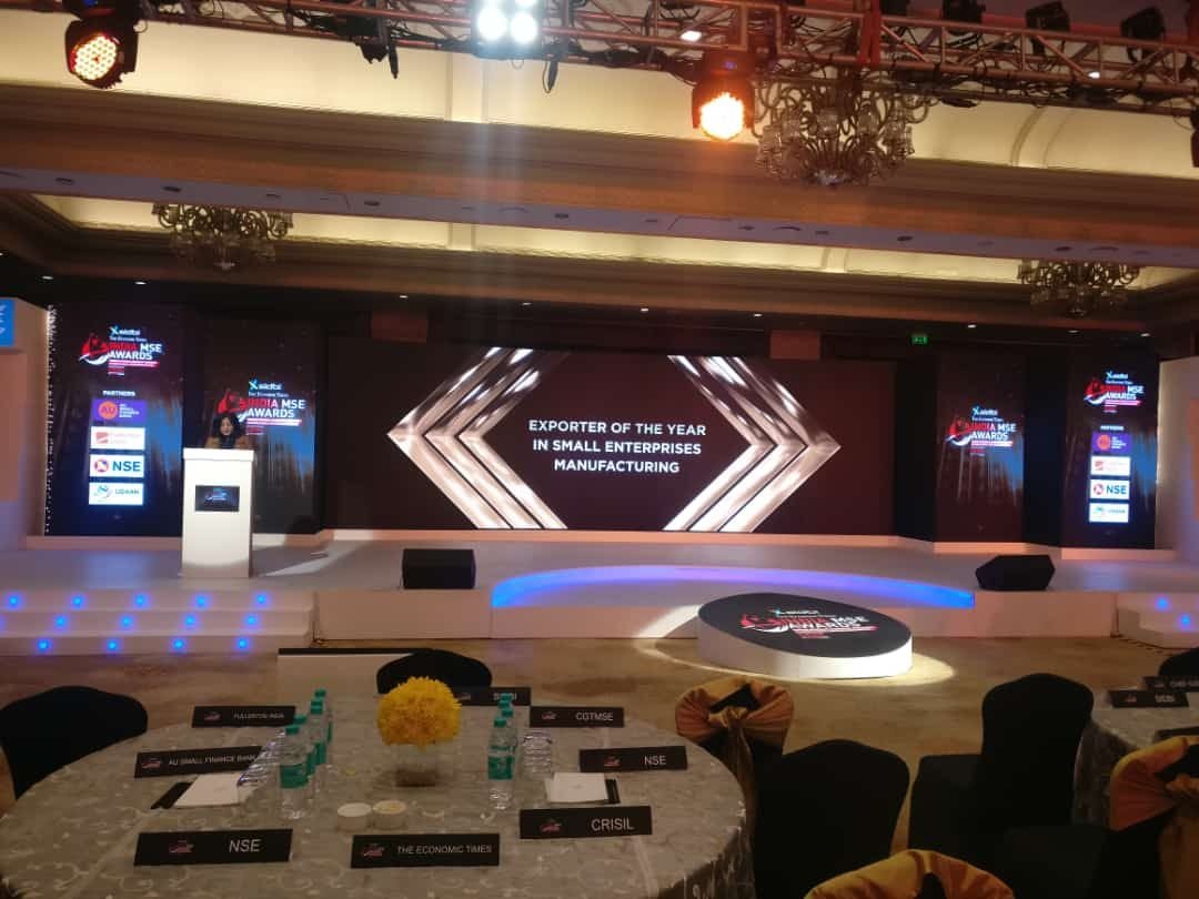 Awards night stage set-up